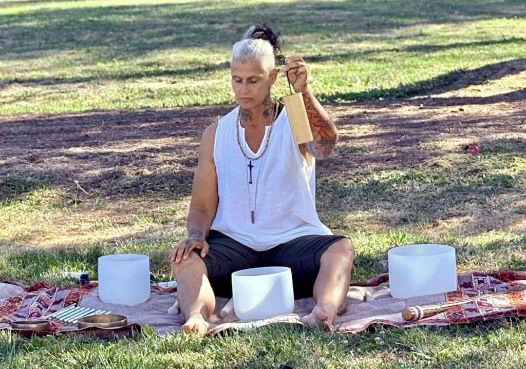 Crystal bowls, chimes, sound bath, sound healing